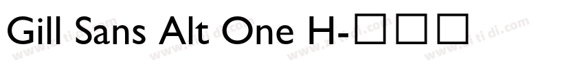 Gill Sans Alt One H字体转换